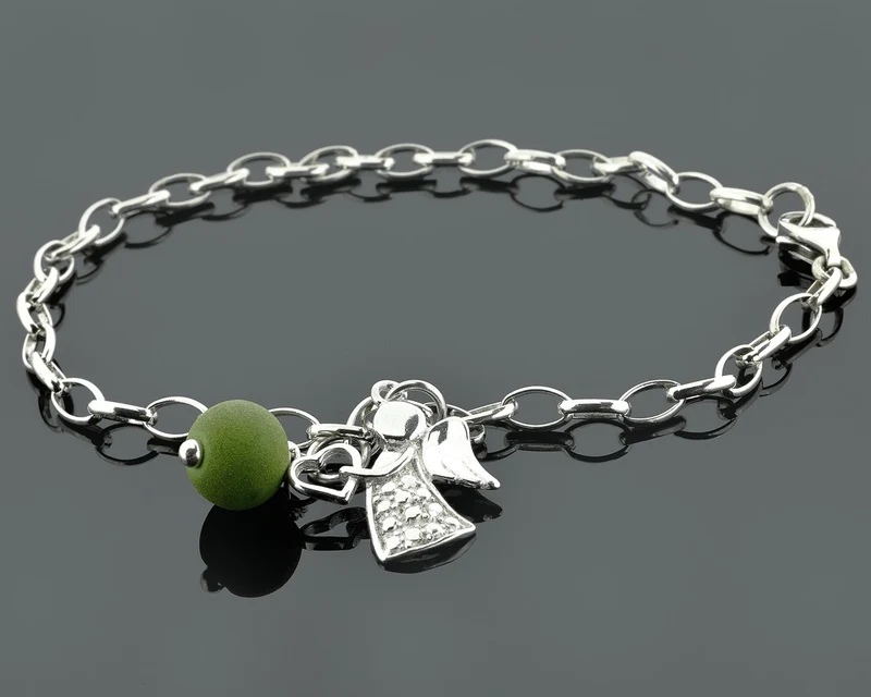 ARMBAND MIT ENGEL, GESCHENK GEBURT, TAUFARMBAND, SILBERSCHMUCK TAUFE