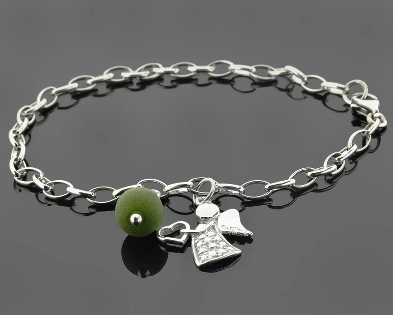 ARMBAND MIT ENGEL, GESCHENK GEBURT, TAUFARMBAND, SILBERSCHMUCK TAUFE