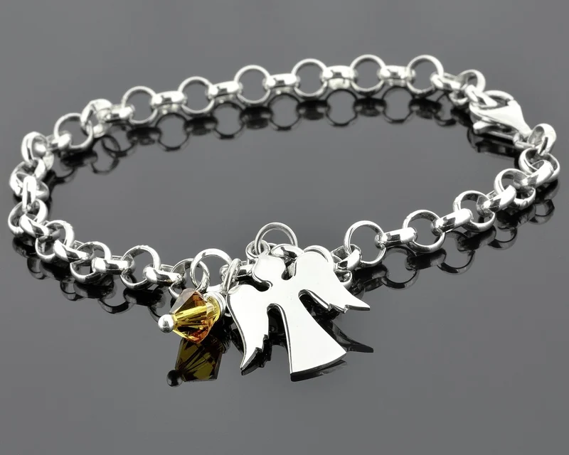 BETTELARMBAND 925 STERLING SILBER ARMBAND DAMEN ENGEL SILBERSCHMUCK