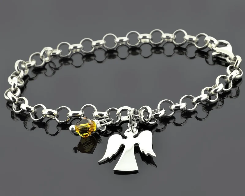 BETTELARMBAND 925 STERLING SILBER ARMBAND DAMEN ENGEL SILBERSCHMUCK