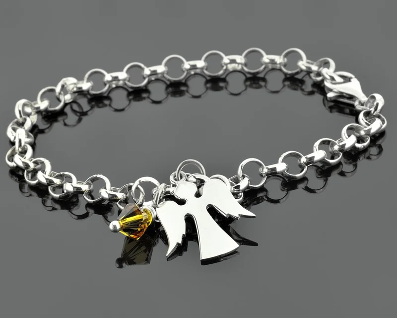 BETTELARMBAND 925 STERLING SILBER ARMBAND DAMEN ENGEL SILBERSCHMUCK
