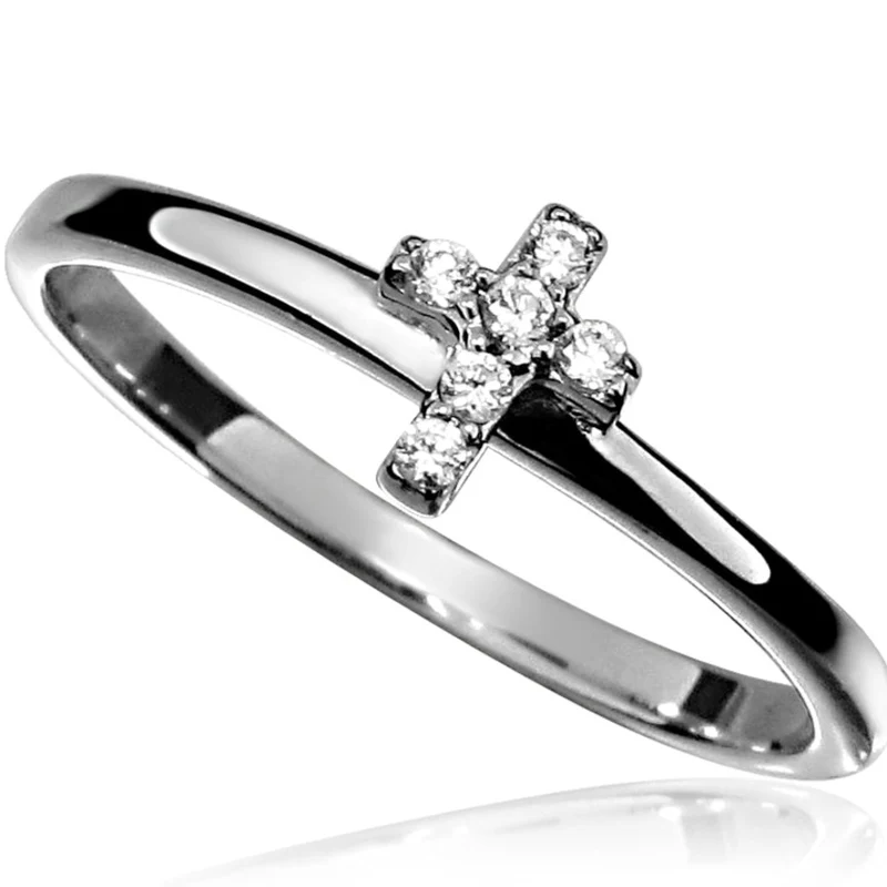 SILBERRING MIT KREUZ, KREUZRING, SCHMUCK ONLINE, RING