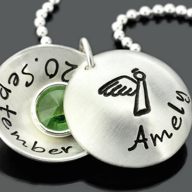 TAUFKETTE GRAVUR, TAUFSCHMUCK SILBER, NAMENSKETTE TAUFE