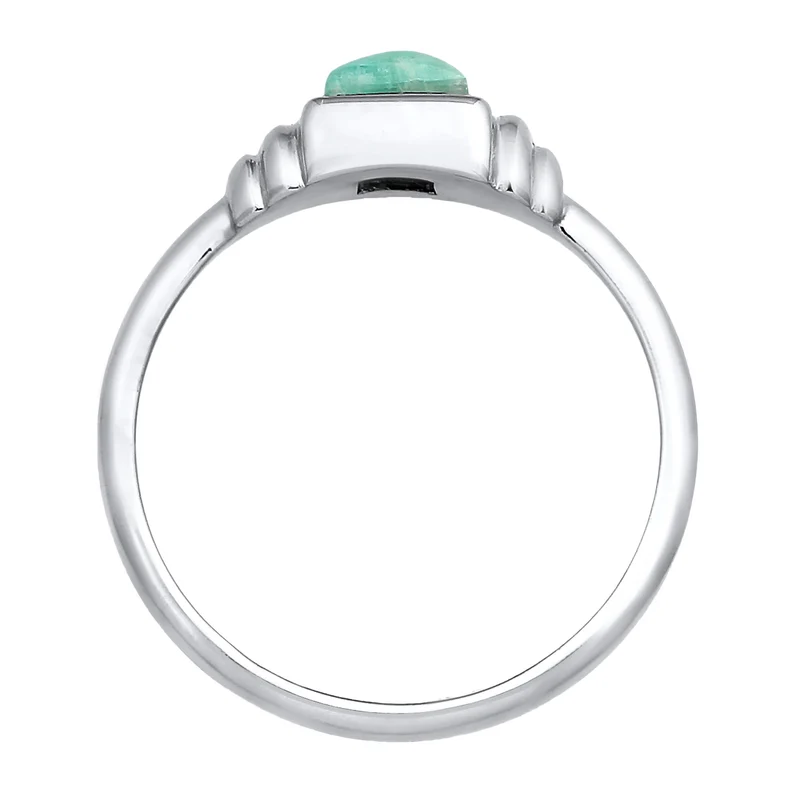 Siegelring Quadrat Vintage | Amazonit (Blau)