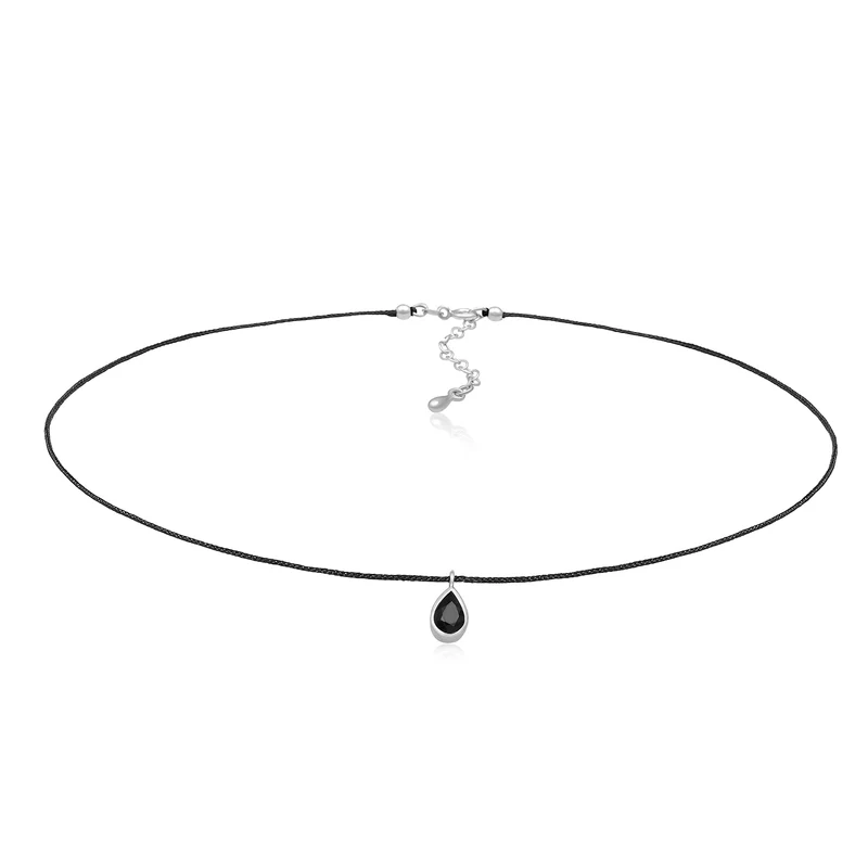 Choker Tropfen | Kristall (Schwarz), Nylon