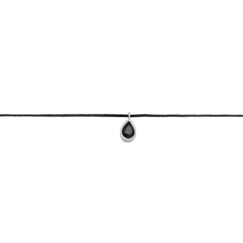 Choker Tropfen | Kristall (Schwarz), Nylon