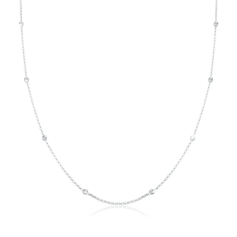 Halskette Basic | Mit Kristallen von Swarovski® (Weiß)