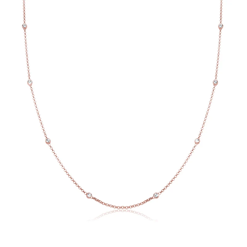 Halskette Basic | Mit Kristallen von Swarovski® (Weiß)