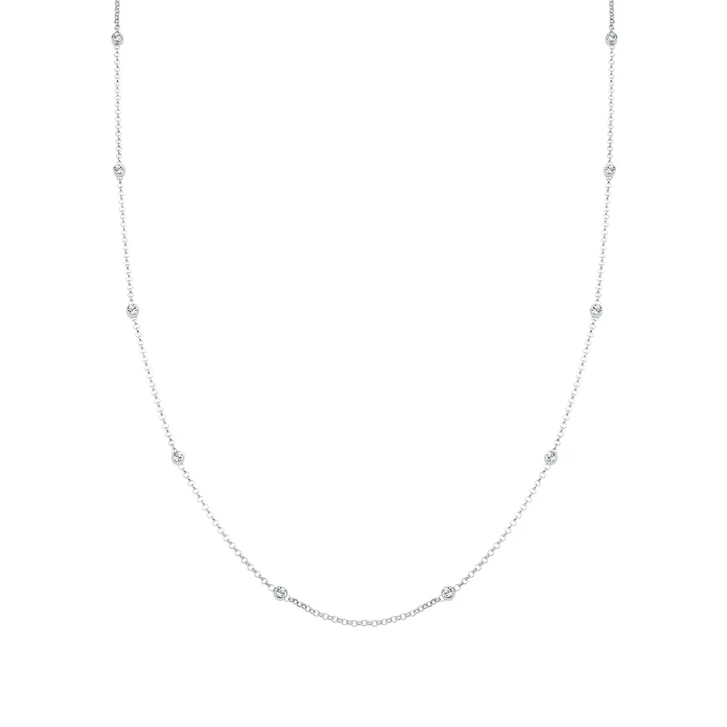 Halskette Basic | Mit Kristallen von Swarovski® (Weiß)