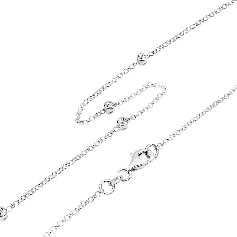 Halskette Basic | Mit Kristallen von Swarovski® (Weiß)