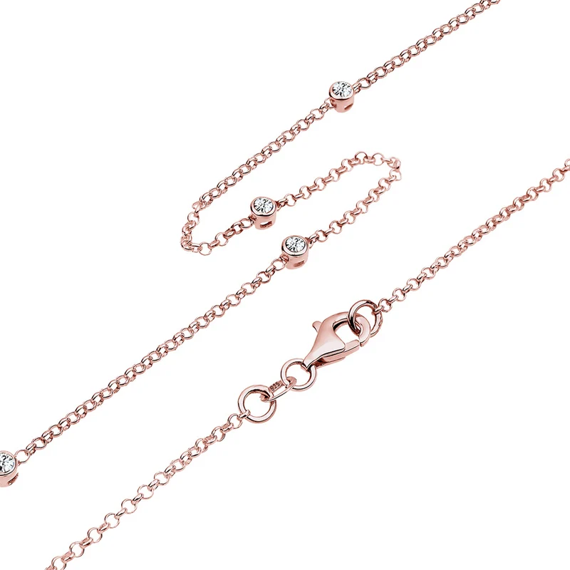 Halskette Basic | Mit Kristallen von Swarovski® (Weiß)