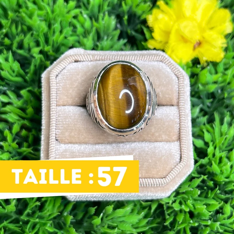 Stammes-Tigerauge-Silber-Siegelring Nr. 1