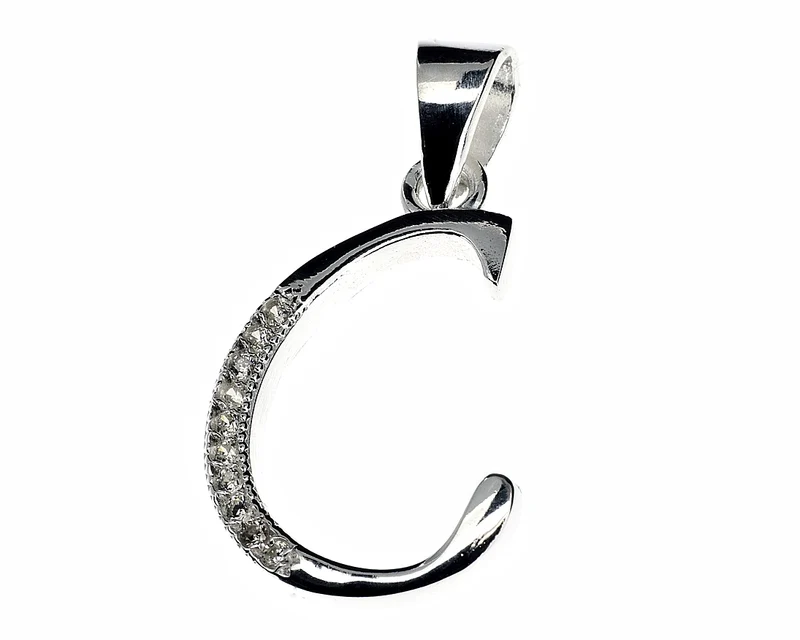 SCHMUCK BUCHSTABE C, SILBERANHÄNGER, SILBERSCHMUCK, DESIGNCHARM