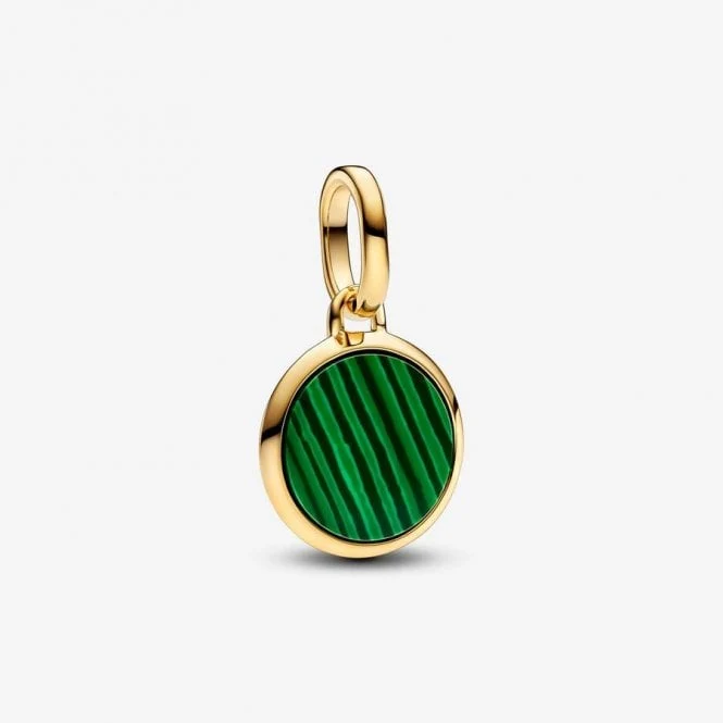 ME Gold Engravable Green Mini Medallion Charms