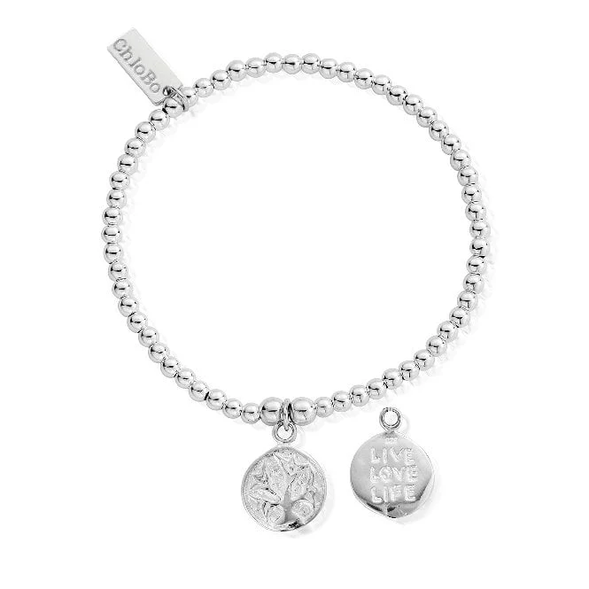 Cute Charm Live Love Life Engravable Bracelet