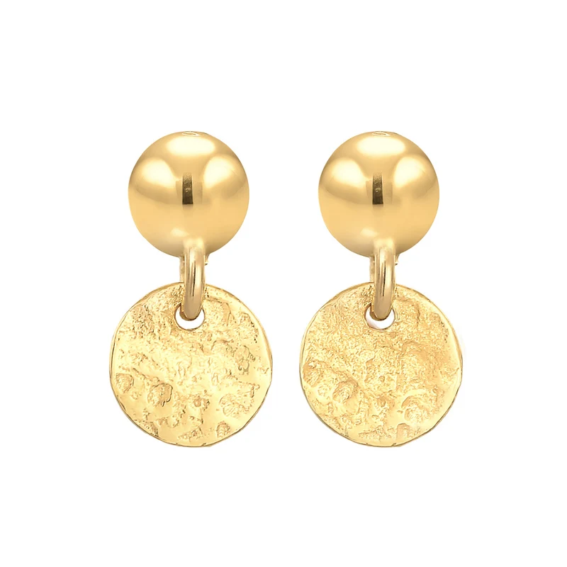 Ohrstecker Kugel Plättchen Antique