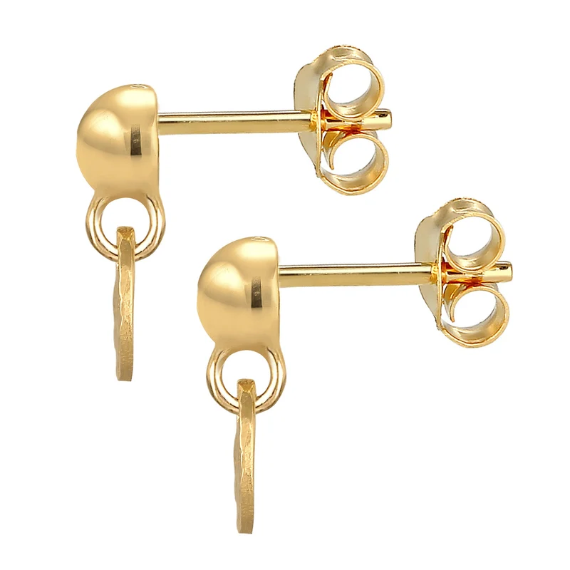 Ohrstecker Kugel Plättchen Antique