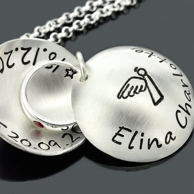 TAUFKETTE MIT TAUFRING, TAUFMEDAILLON MIT GRAVUR, TAUFE SCHMUCK
