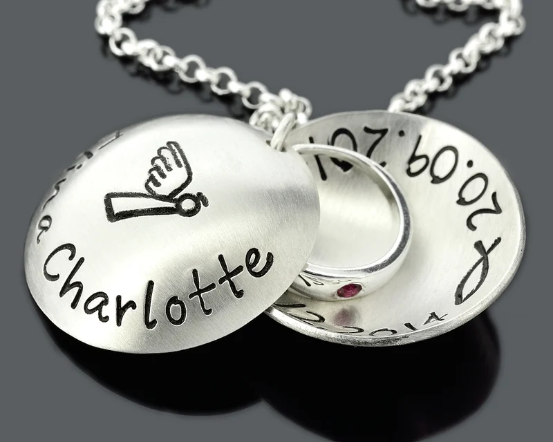 TAUFKETTE MIT TAUFRING, TAUFMEDAILLON MIT GRAVUR, TAUFE SCHMUCK