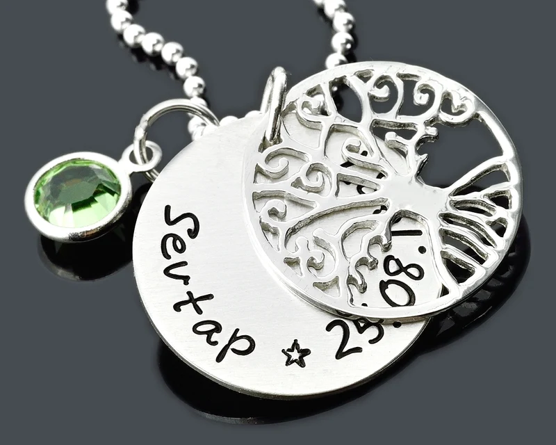 TAUFKETTE GRAVUR, TAUFSCHMUCK SILBER, GESCHENK TAUFE
