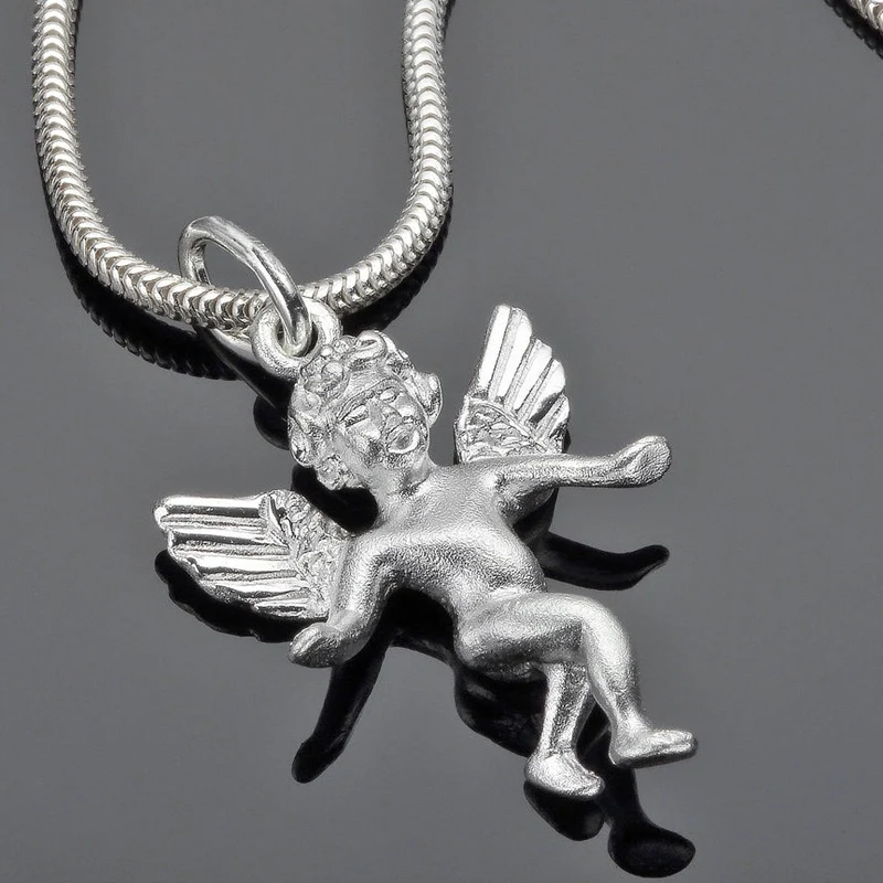 KETTE 925 SILBER ENGEL HALSKETTE SCHUTZENGEL TAUFE KETTE, TAUFSCHMUCK