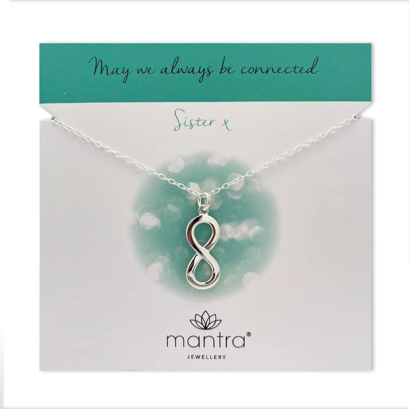 Sister Infinity Necklace in Sterling Silver