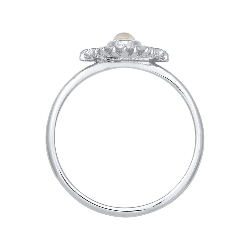 Ring Sonne | Mondstein (Weiß)