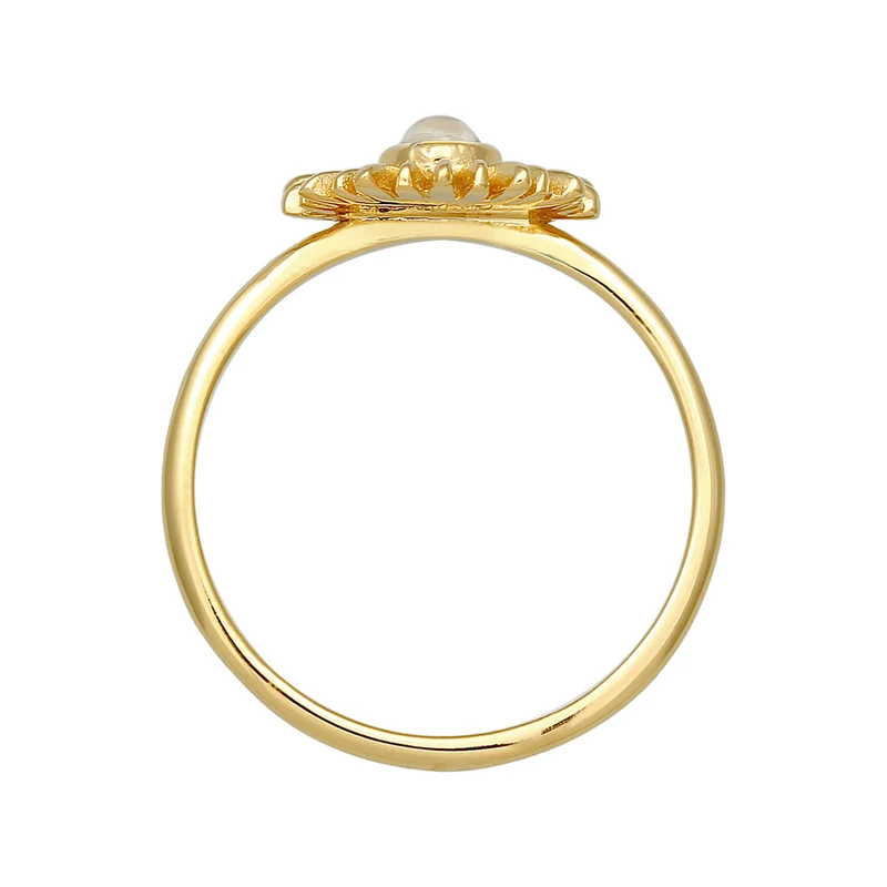 Ring Sonne | Mondstein (Weiß)