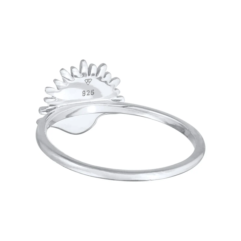 Ring Sonne | Mondstein (Weiß)