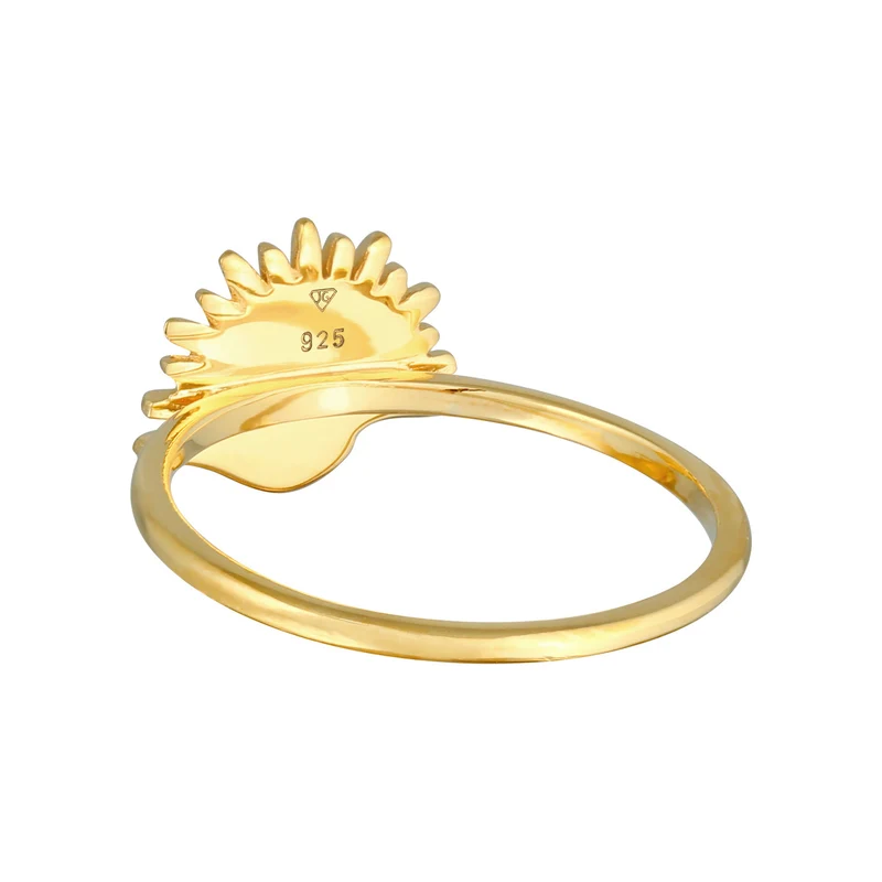 Ring Sonne | Mondstein (Weiß)