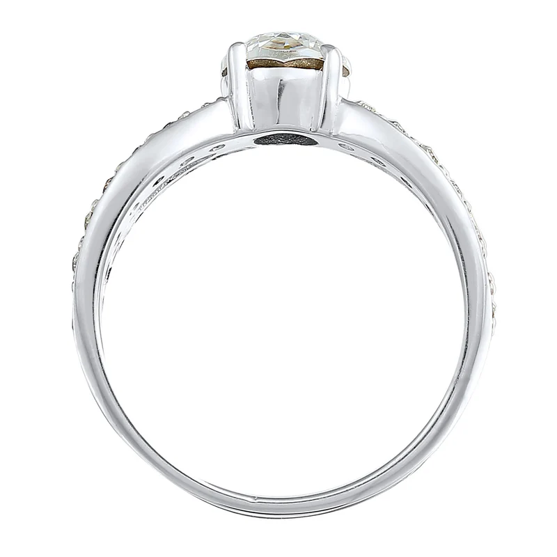 Solitär-Ring | Kristall ( Weiß )