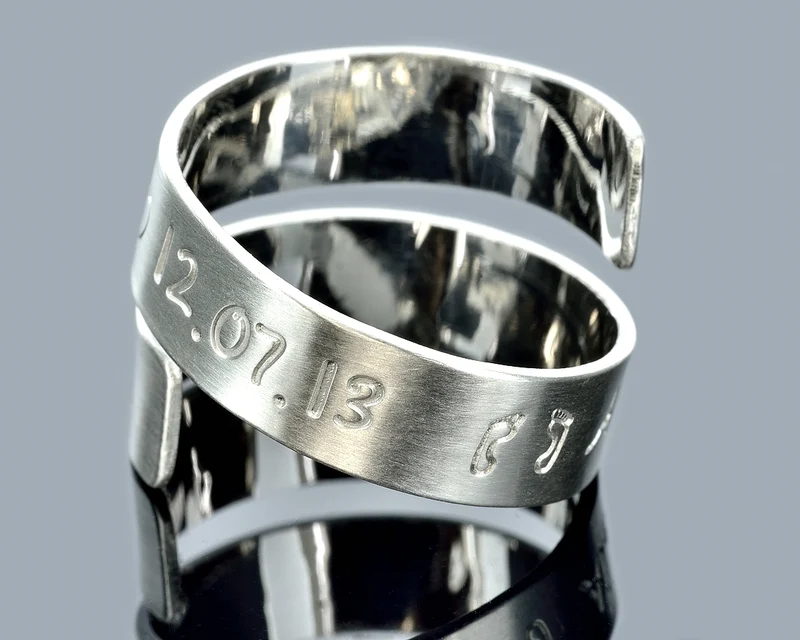 RING MIT GRAVUR SILBERING 925 SILBER NAMEN EHERING FINGERRING