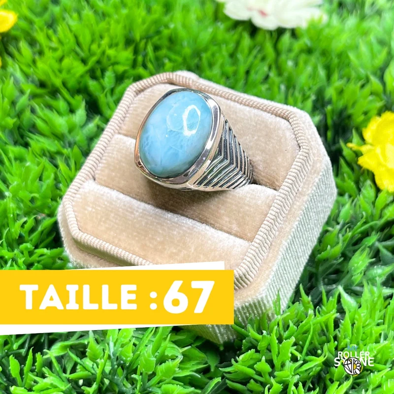 Larimar Battle Silber Siegelring #3
