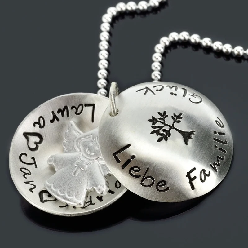 KETTE GRAVUR, ENGEL SCHMUCK, SCHUTZENGELKETTE, NAMENSKETTE
