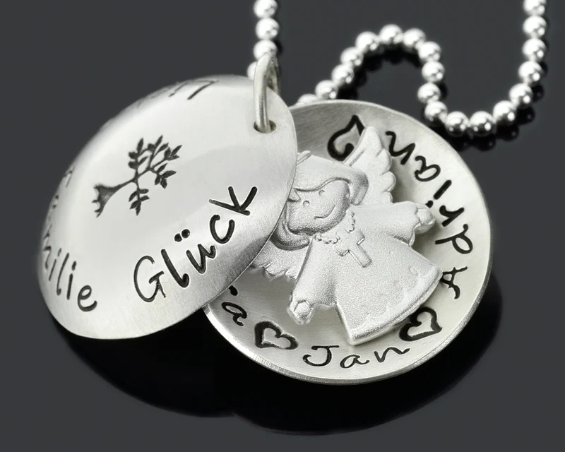KETTE GRAVUR, ENGEL SCHMUCK, SCHUTZENGELKETTE, NAMENSKETTE