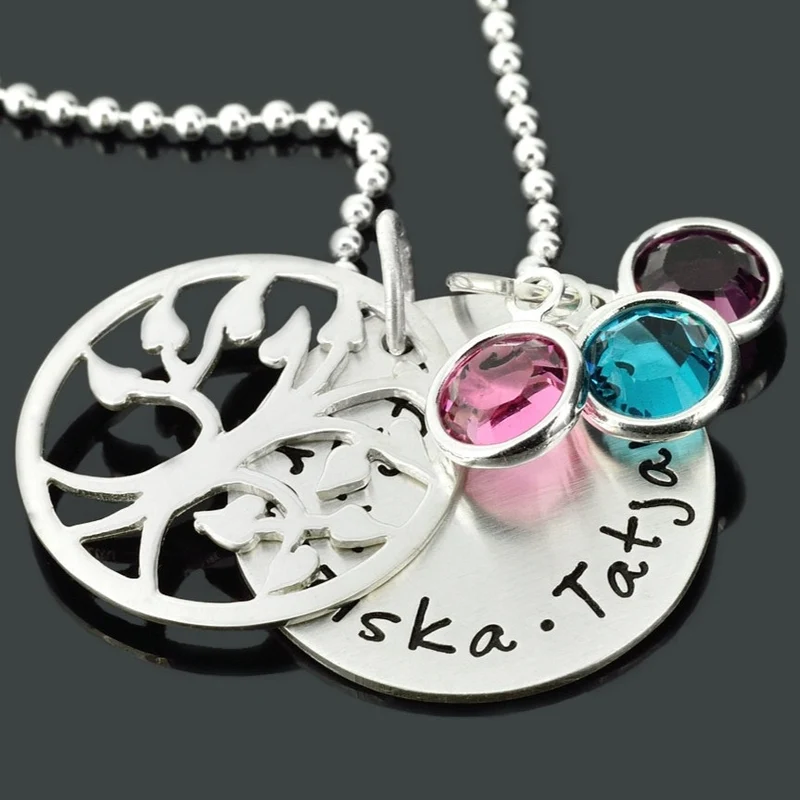 SCHMUCK GRAVUR, KETTE MIT NAMEN, LEBENSSCHMUCK, SILBERSCHMUCK