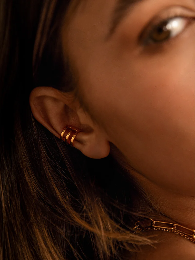Moon Phase Trio Plain Earcuff