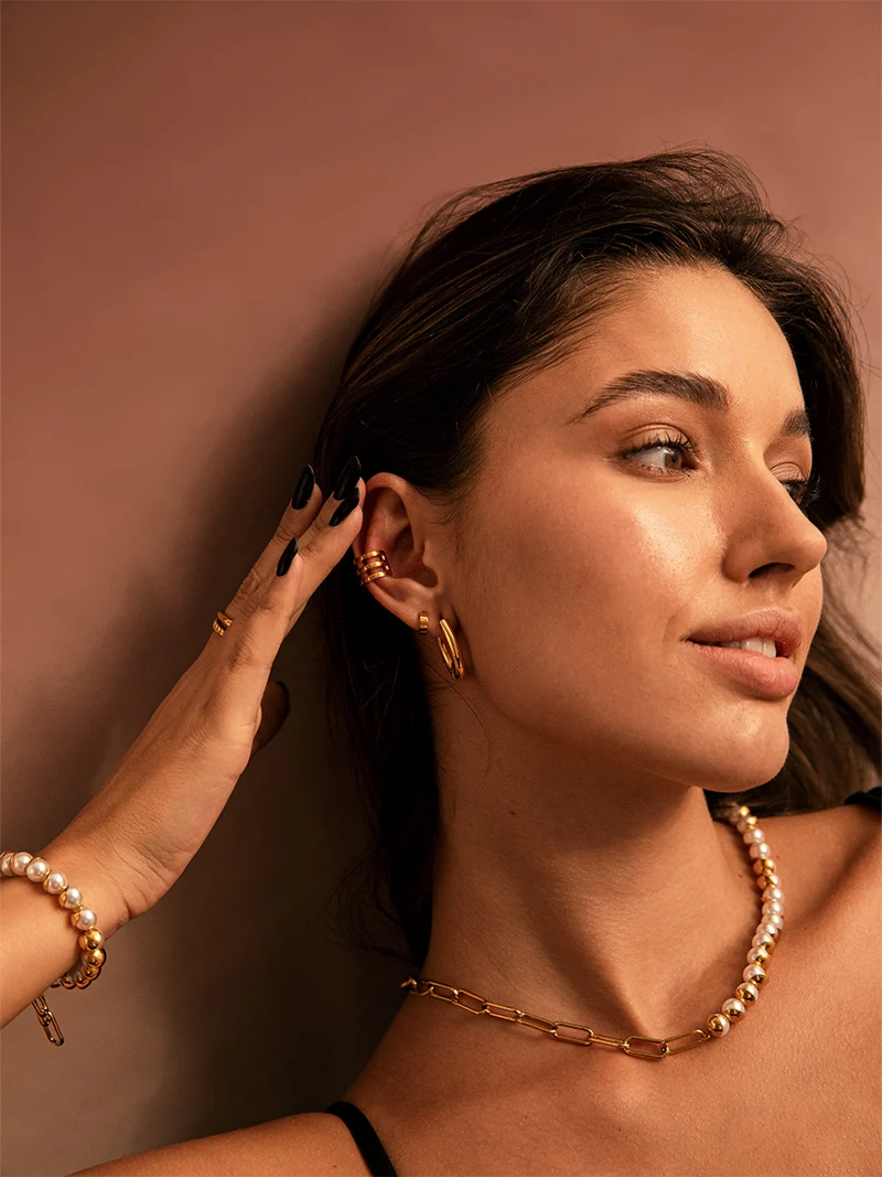 Moon Phase Trio Plain Earcuff