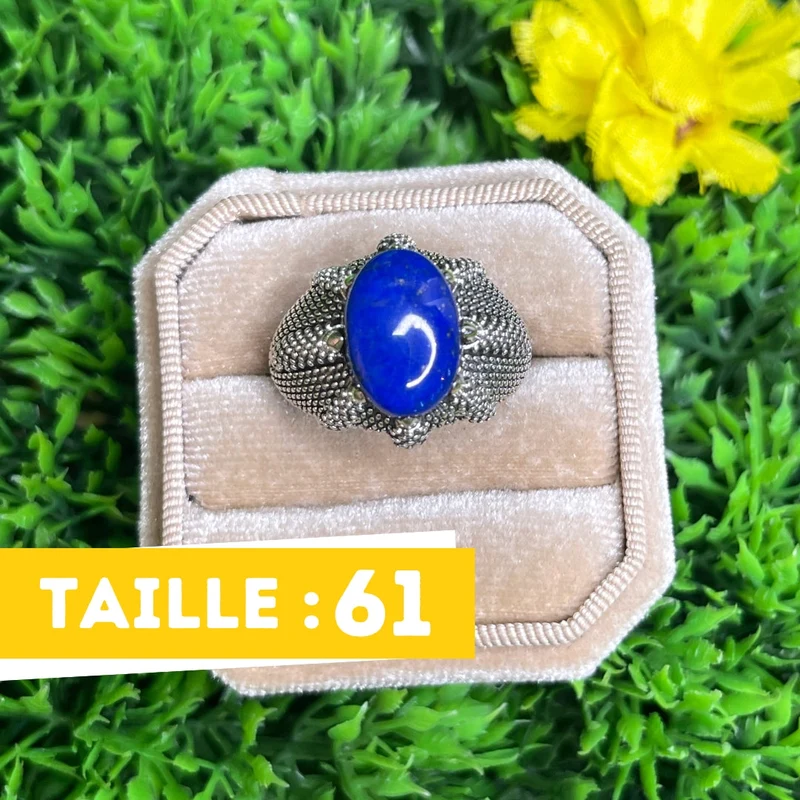 Silberner Lapislazuli-Krallen-Siegelring Nr. 1