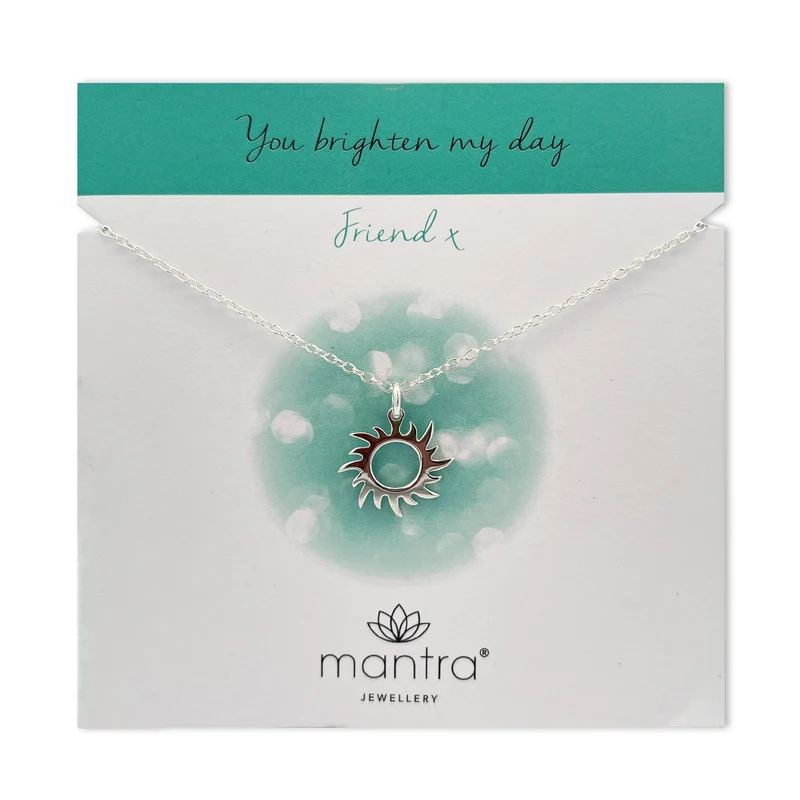 Friendship Sunshine Necklace in Sterling Silver