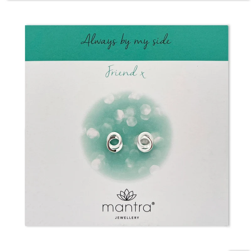 Friendship Linked Circles Earrings in Sterling Silver