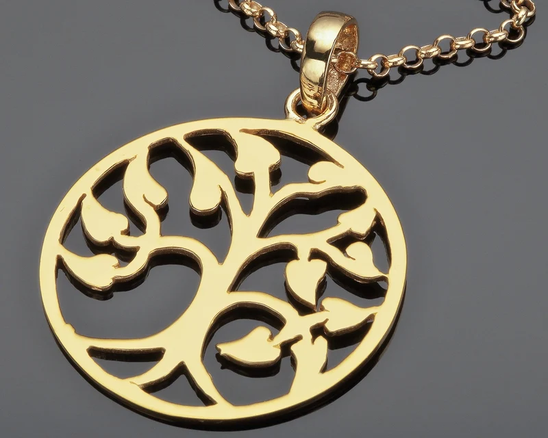 HALSKETTE DAMEN GOLD LEBENSBAUM SCHMUCK ONLINE BAUM DES LEBENS GOLDSCHMUCK