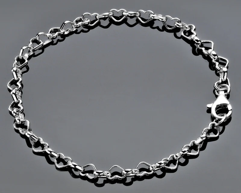 HERZARMBAND DAMEN SILBERARMBAND, BETTELARMBAND 925 SILBER