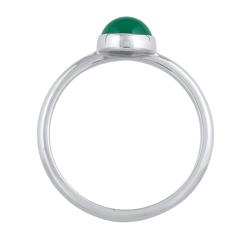 Solitär-Ring | Achat (Grün)