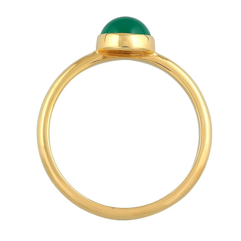 Solitär-Ring | Achat (Grün)