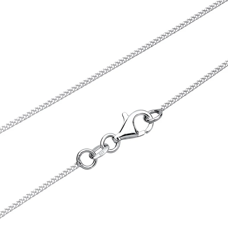 Halskette Anhänger Kreis | Mit Kristallen von Swarovski® (Weiß)