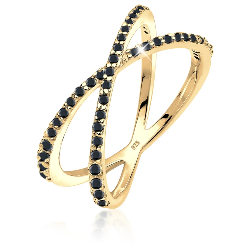 Ring Kreuz | Zirkonia ( Weiß )