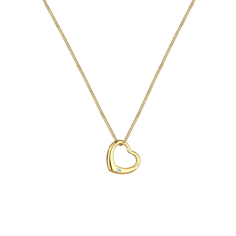 Halskette Herz | Diamant (Weiß, 0.03 ct)