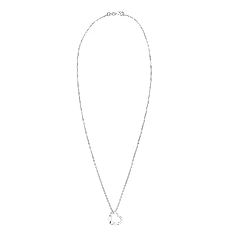 Halskette Herz | Diamant (Weiß, 0.03 ct)