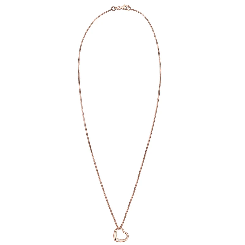 Halskette Herz | Diamant (Weiß, 0.03 ct)